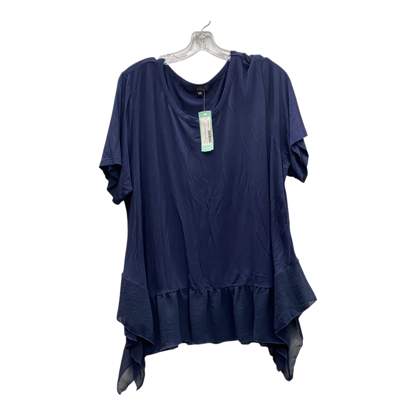 Top Ss By K And C In Blue, Size:2X