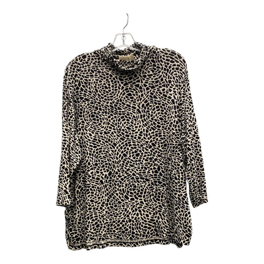 Top Ls By Chicos In Black & Cream, Size:1X