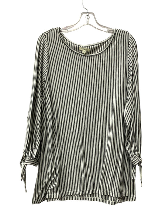 Top Ls By Max Studio In Black & White, Size:2X