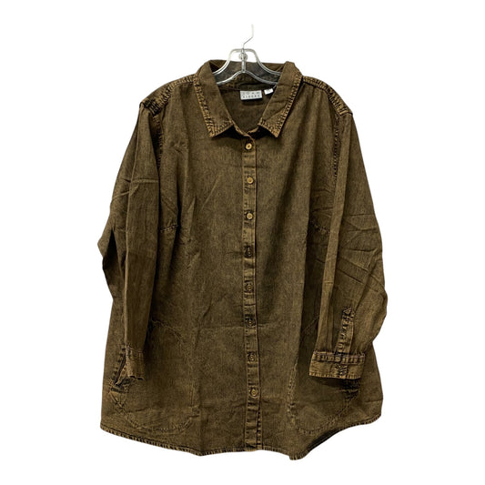 Top Ls By Joan Rivers In Brown, Size:3X