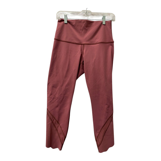Athletic Leggings By Lululemon In Mauve, Size:8