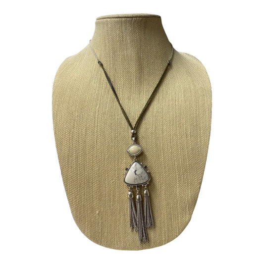 Necklace Pendant By Lucky Brand In Silver & White
