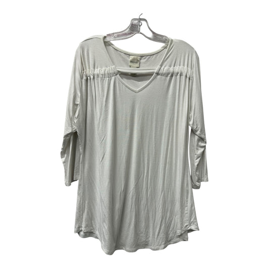Top 3/4 Sleeve By Chicos In White, Size:Xl