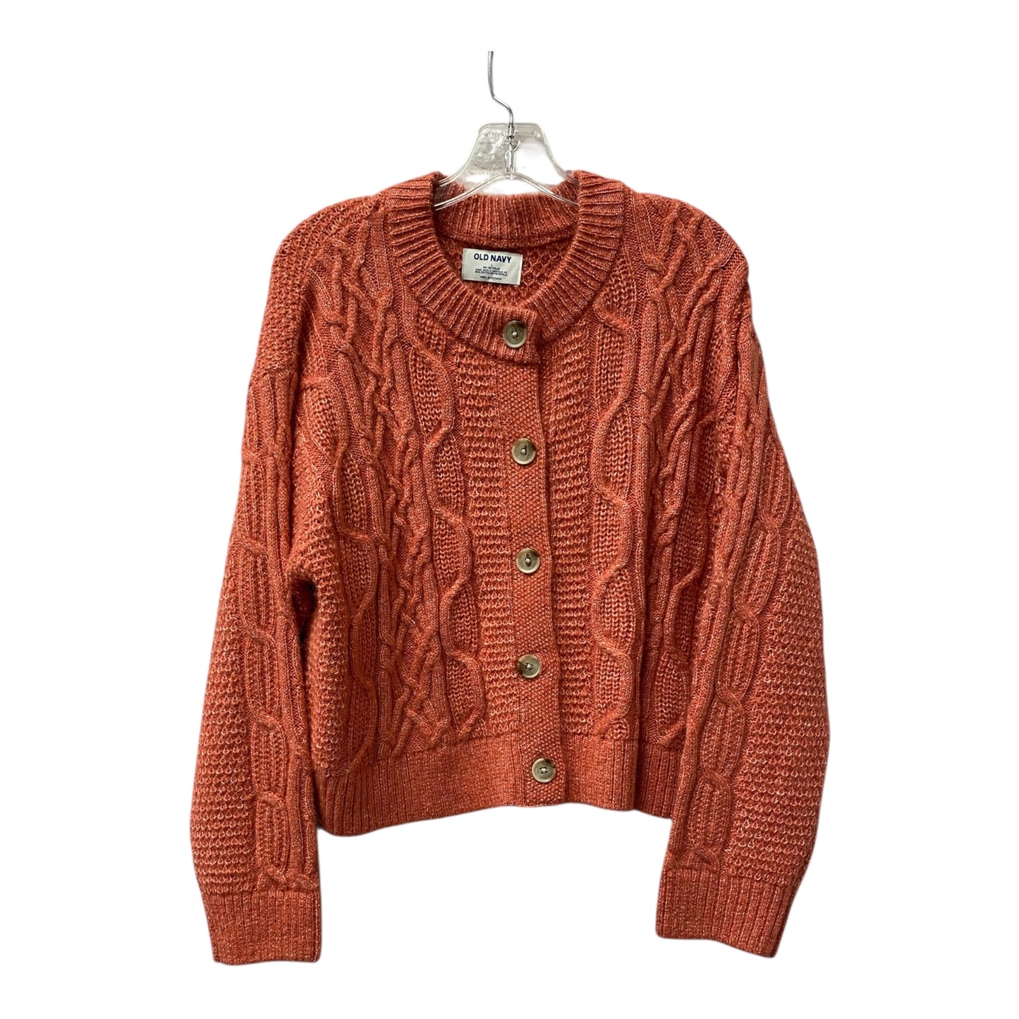 Sweater Cardigan By Old Navy In Orange, Size:L