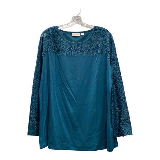 Top Ls By Belle By Kim Gravel In Green, Size:1X