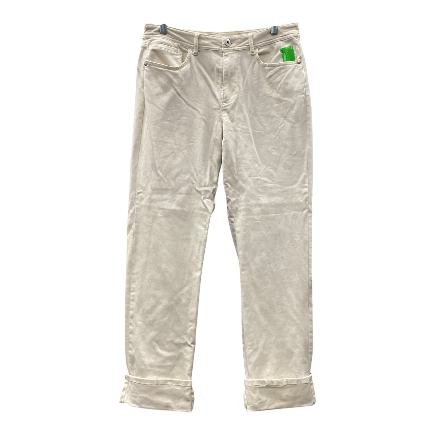 Jeans Straight By J. Jill In Cream, Size:8