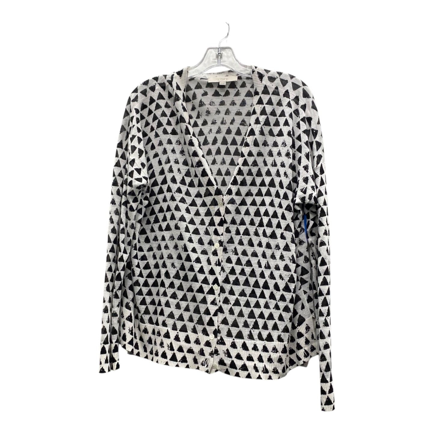 Cardigan By Loft In Black & White, Size:Xl