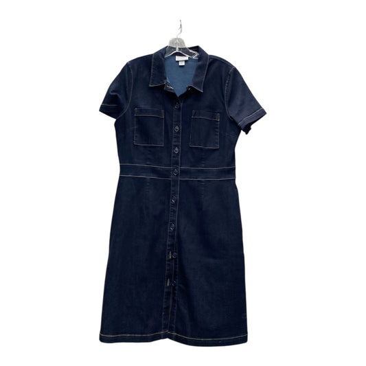 Dress Casual Midi By Liz Claiborne In Blue Denim, Size:L