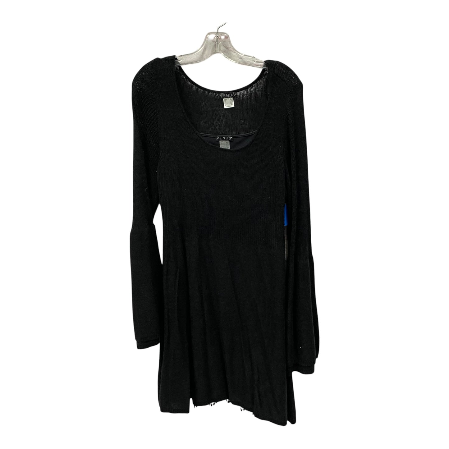 Dress Sweater By Venus In Black, Size:1X