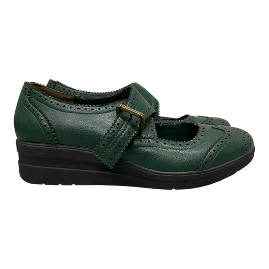 Shoes wedge By Angel step In Green, Size:10.5