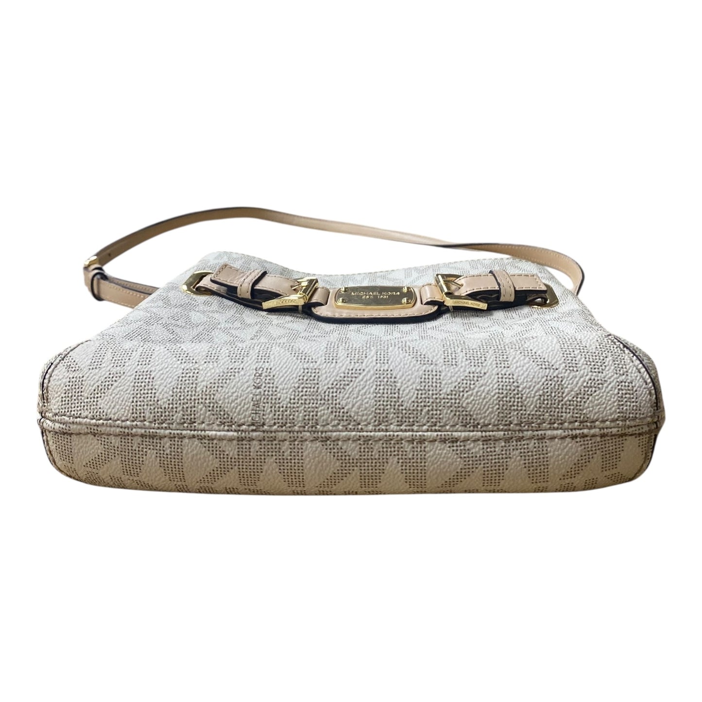 Crossbody Designer By Michael Kors In White, Size:Medium