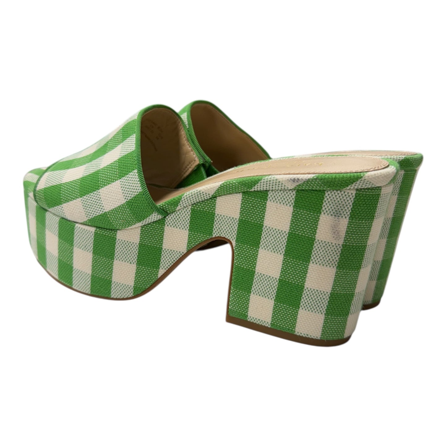 Sandals Designer By Kate Spade In Green & White, Size:7.5