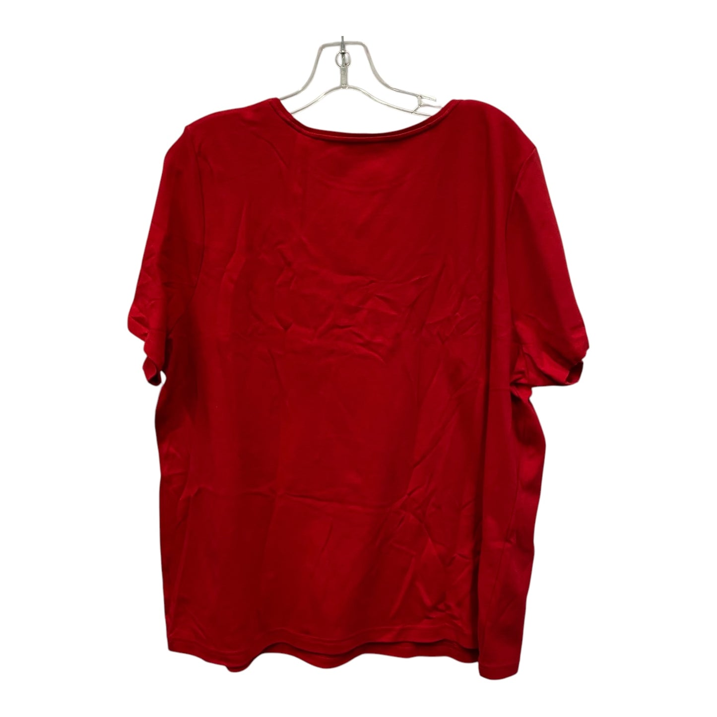 Top Ss Basic By Croft And Barrow In Red, Size:2X