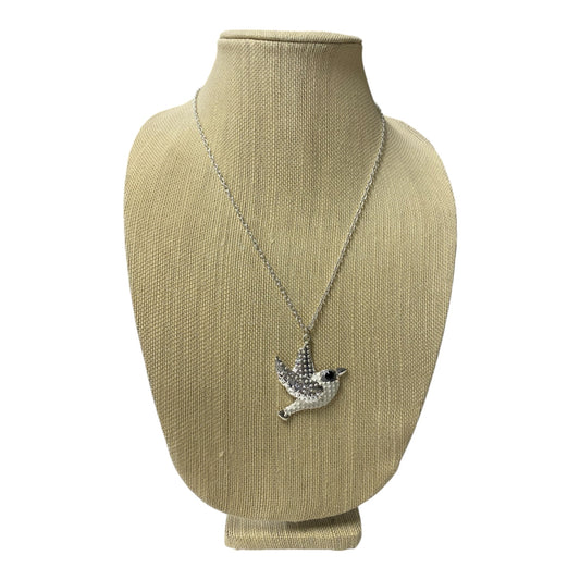 Necklace Pendant  In Silver & White