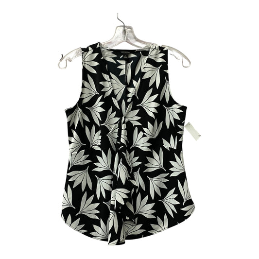 Top Sleeveless By Ann Taylor In Black & White, Size:S