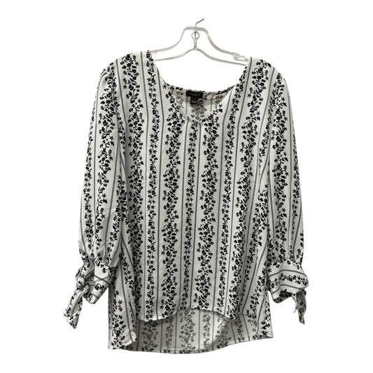 Top 3/4 Sleeve By Ann Taylor In White, Size:L