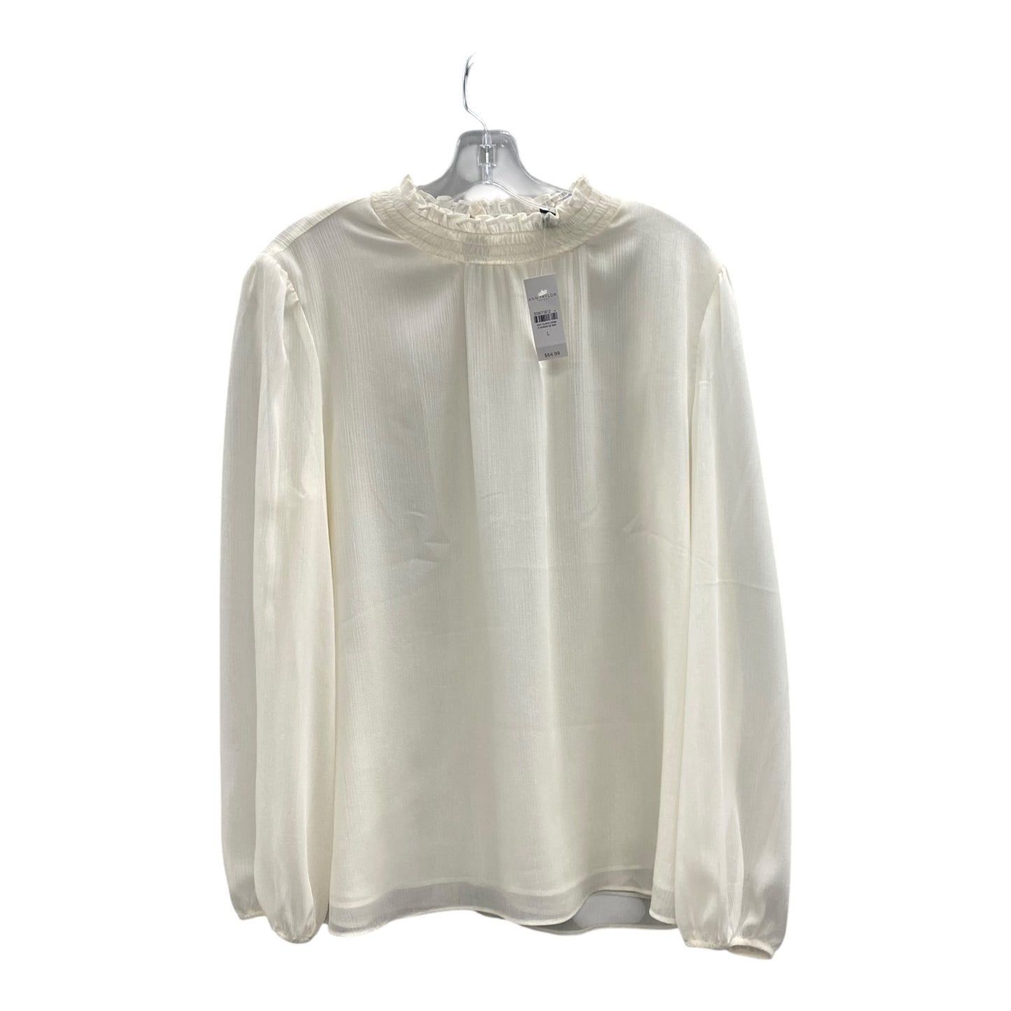 Top Ls By Ann Taylor In Cream, Size:L