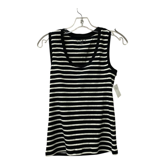 Top Sleeveless By Loft In Black & White, Size:S