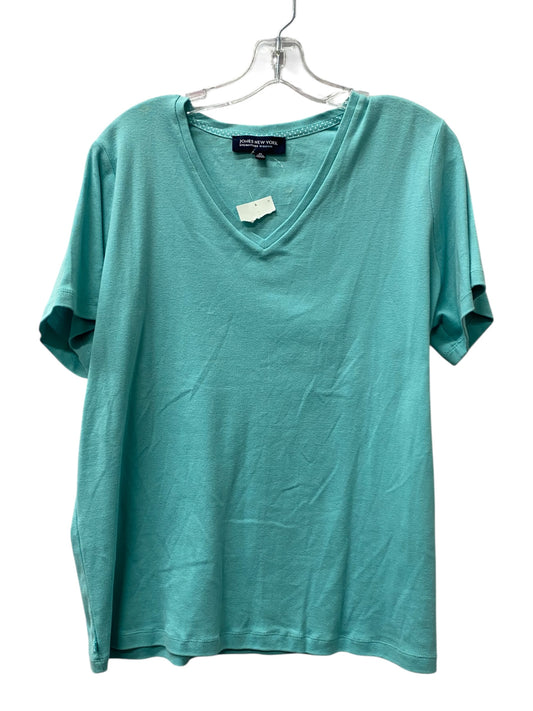 Top Ss By Jones New York In Aqua, Size:2X