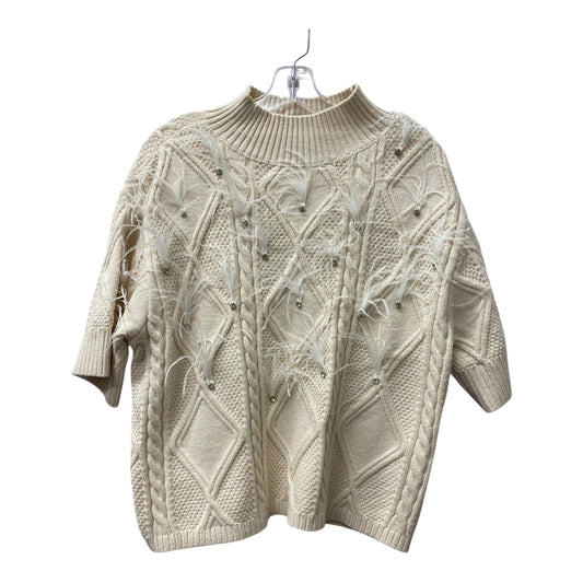Sweater By Ann Taylor In Cream, Size:L