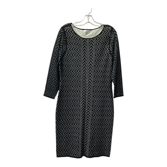 Dress Casual Short By Calvin Klein In Black & White, Size:L