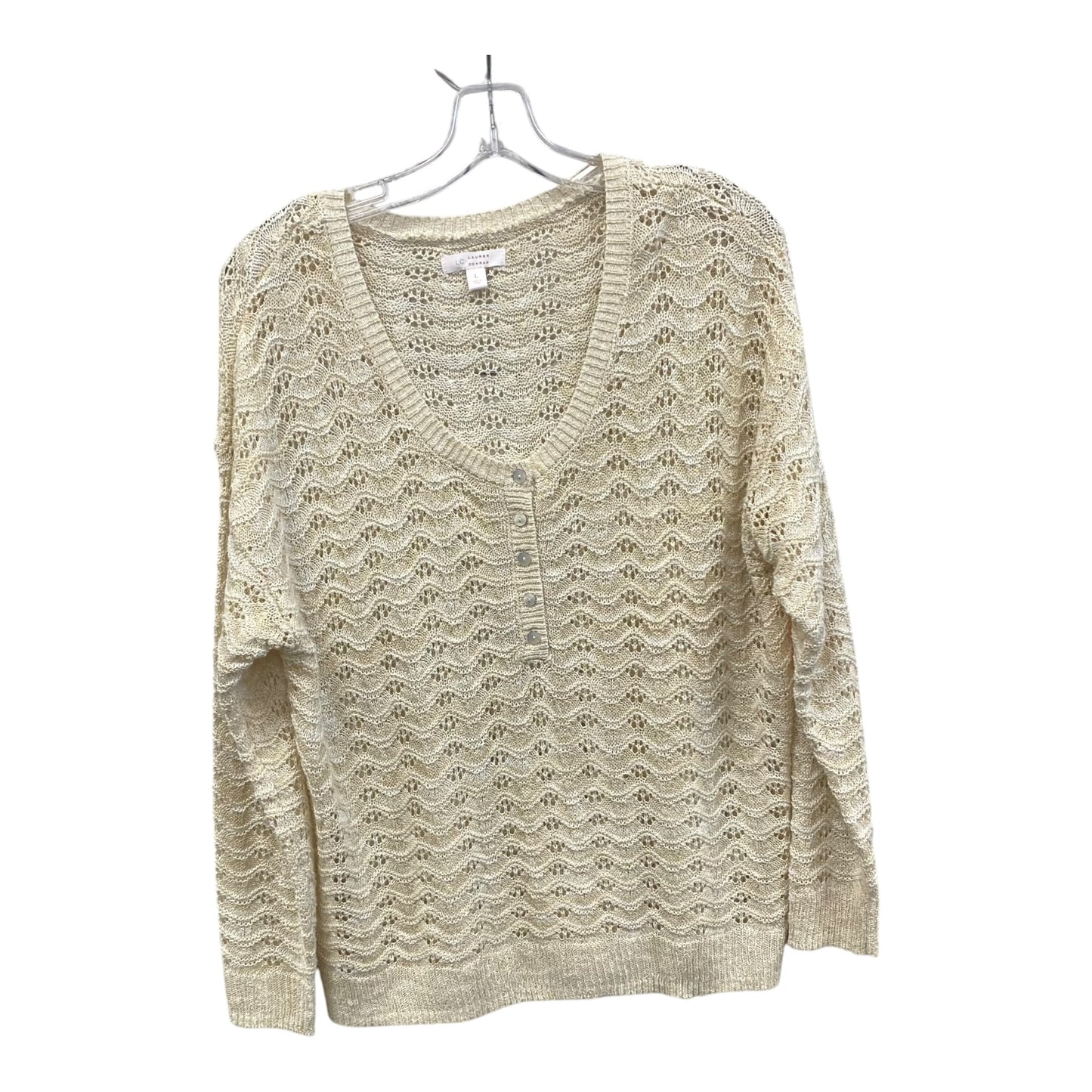 Sweater By Lc Lauren Conrad In Beige, Size:L