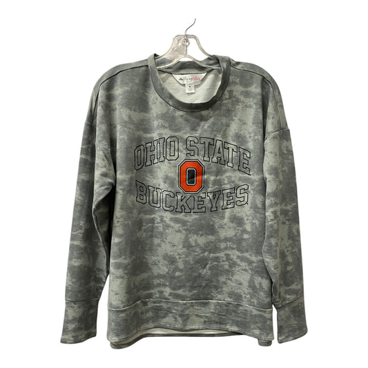 Athletic Top Ls Collar By Cme In Grey, Size:M