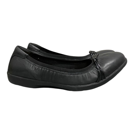Shoes Flats By Clarks In Black, Size:10