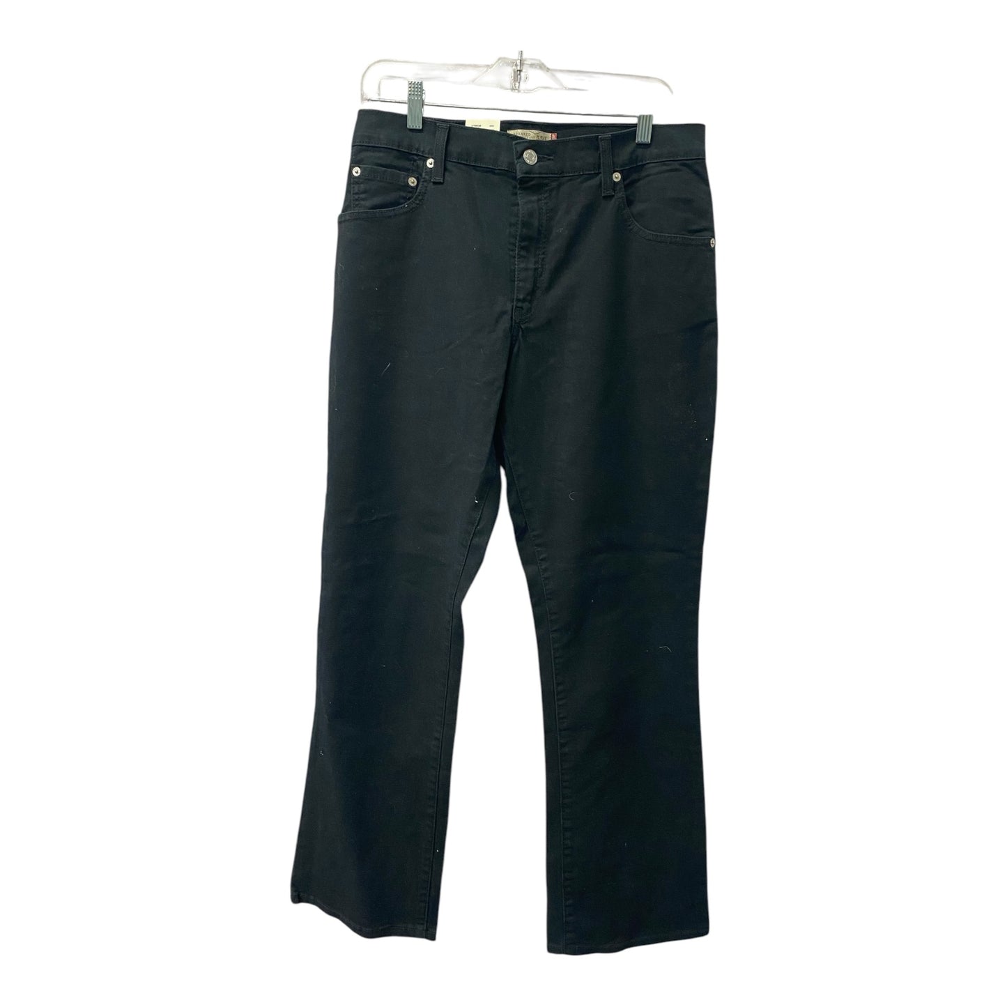 Jeans Boot Cut By Levis In Black, Size:12