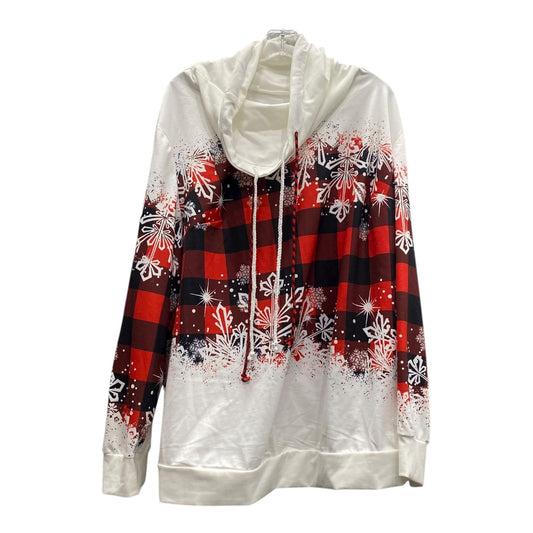 TOP LS  in WHITE, Size:2X