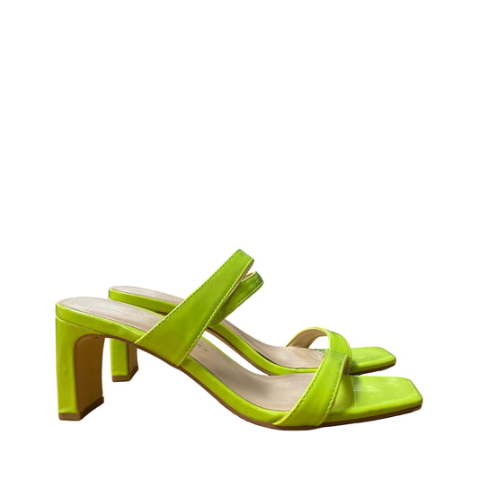 Sandals Heels Block By Chinese Laundry In Green, Size:8