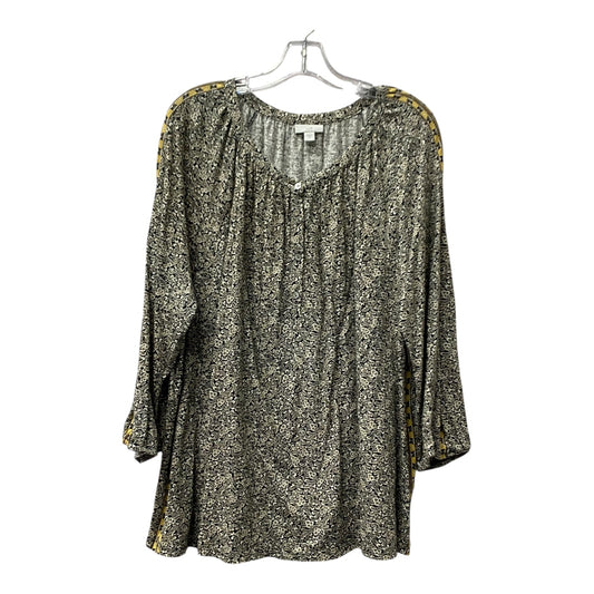 Top Ls By J. Jill In Black & White, Size:2X