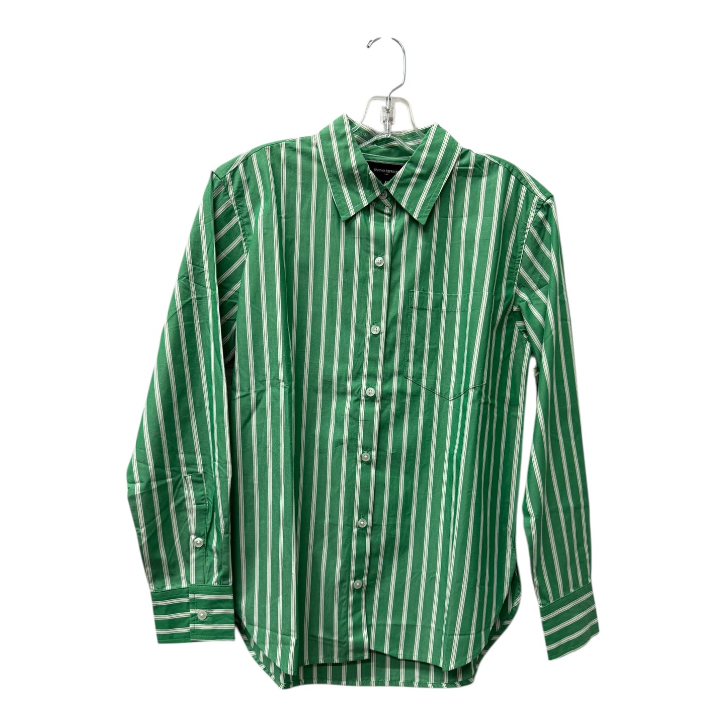 Blouse Ls By Banana Republic In Green, Size:Xs