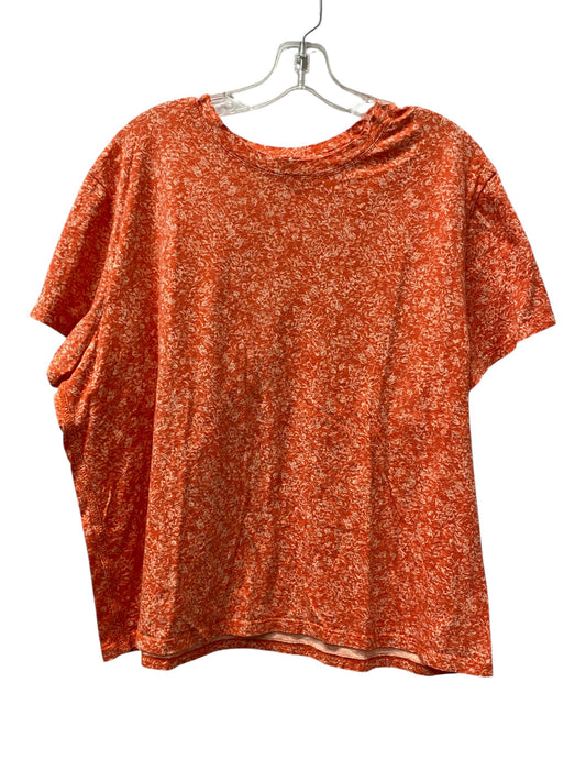 Athletic Top Ss By Athleta In Orange, Size:Xl