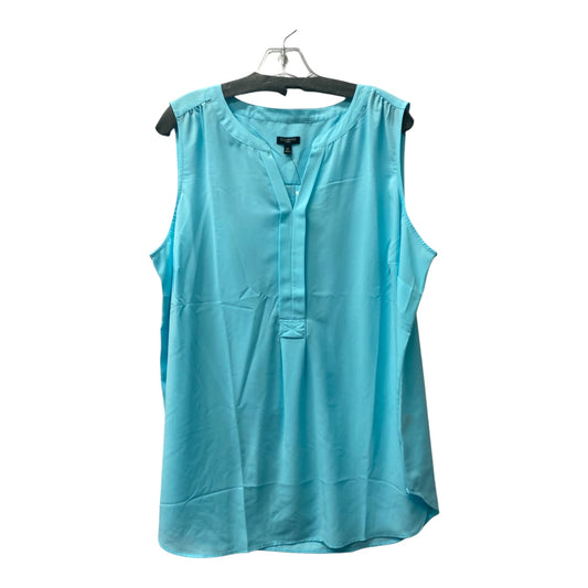 Top Sleeveless By Talbots In Blue, Size:2X