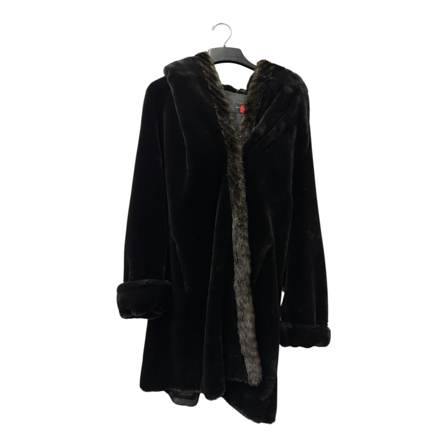 Coat Faux Fur & Sherpa By Gallery In Black, Size:Xl