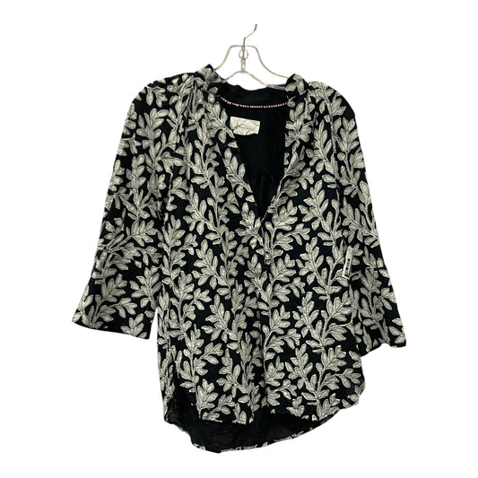 TOP LS by ANTHROPOLOGIE In BLACK, Size: S