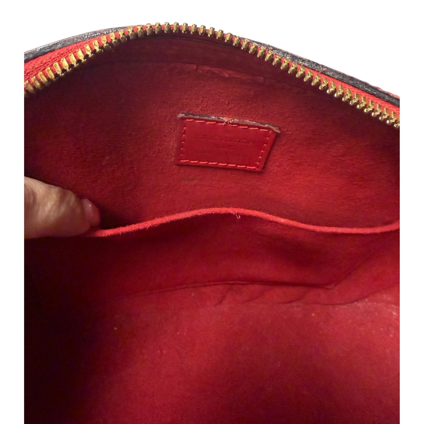 Handbag Luxury Designer By Louis Vuitton In Red, Size:Medium