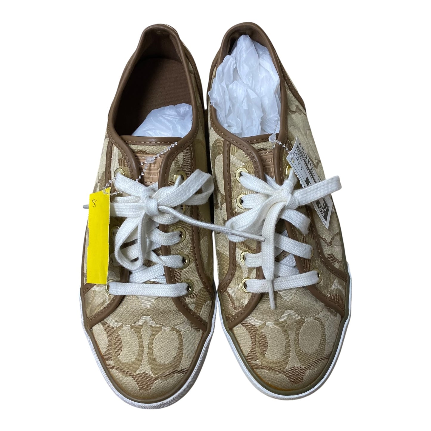 Shoes Designer By Coach In Cream, Size:8.5