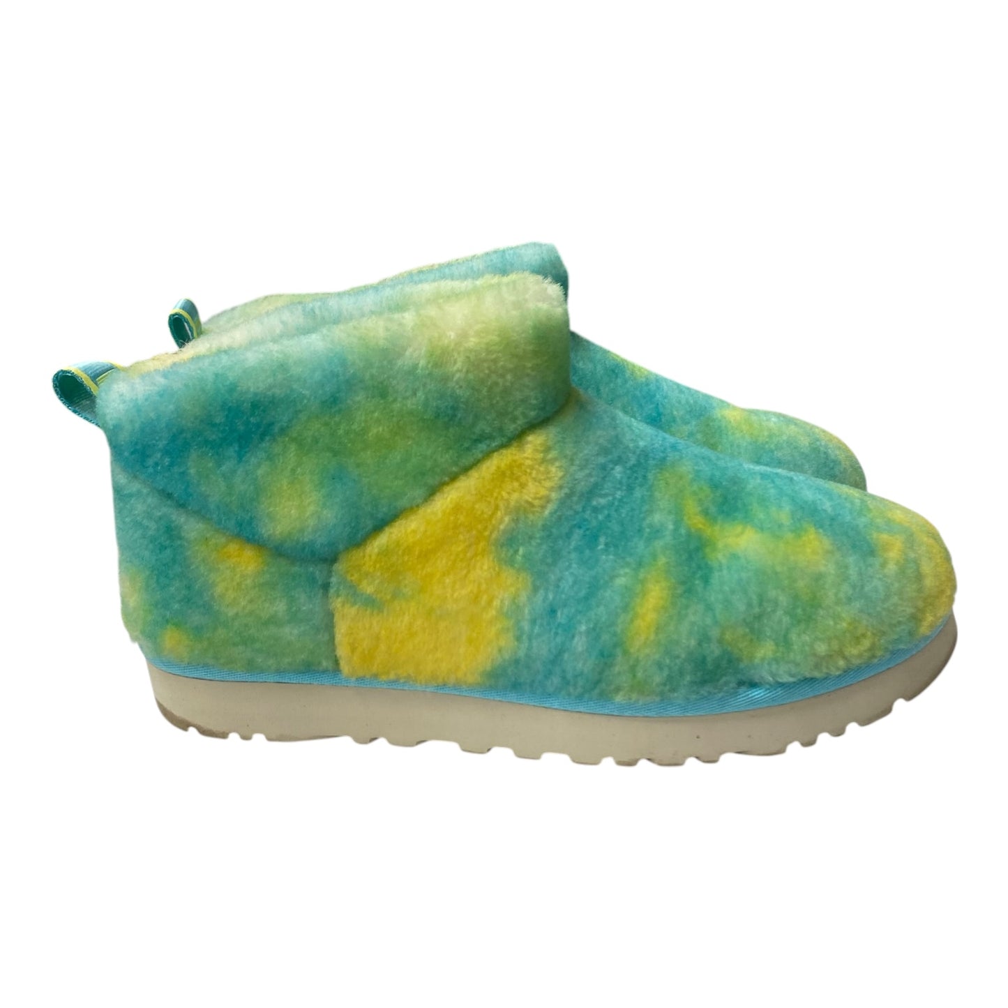 Boots Designer By Ugg In Blue & Yellow, Size:8