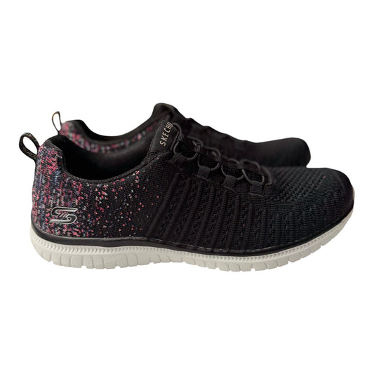 Shoes Athletic By Skechers In Black & Pink, Size:8