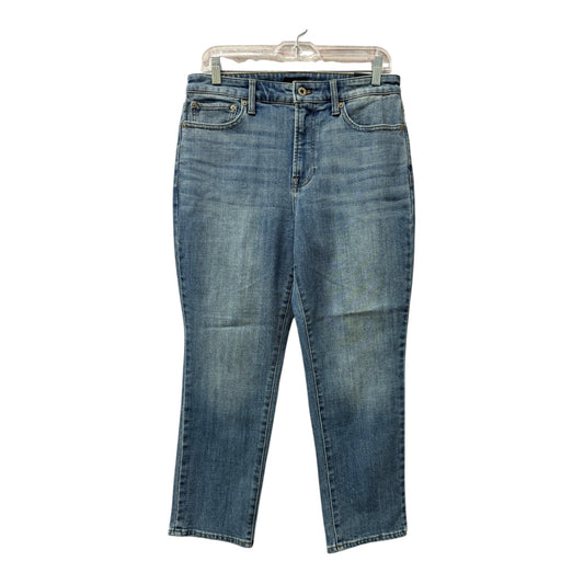 Jeans Skinny By Talbots In Blue Denim, Size:8P