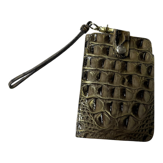 Wristlet Designer By Brahmin In Grey, Size:Medium