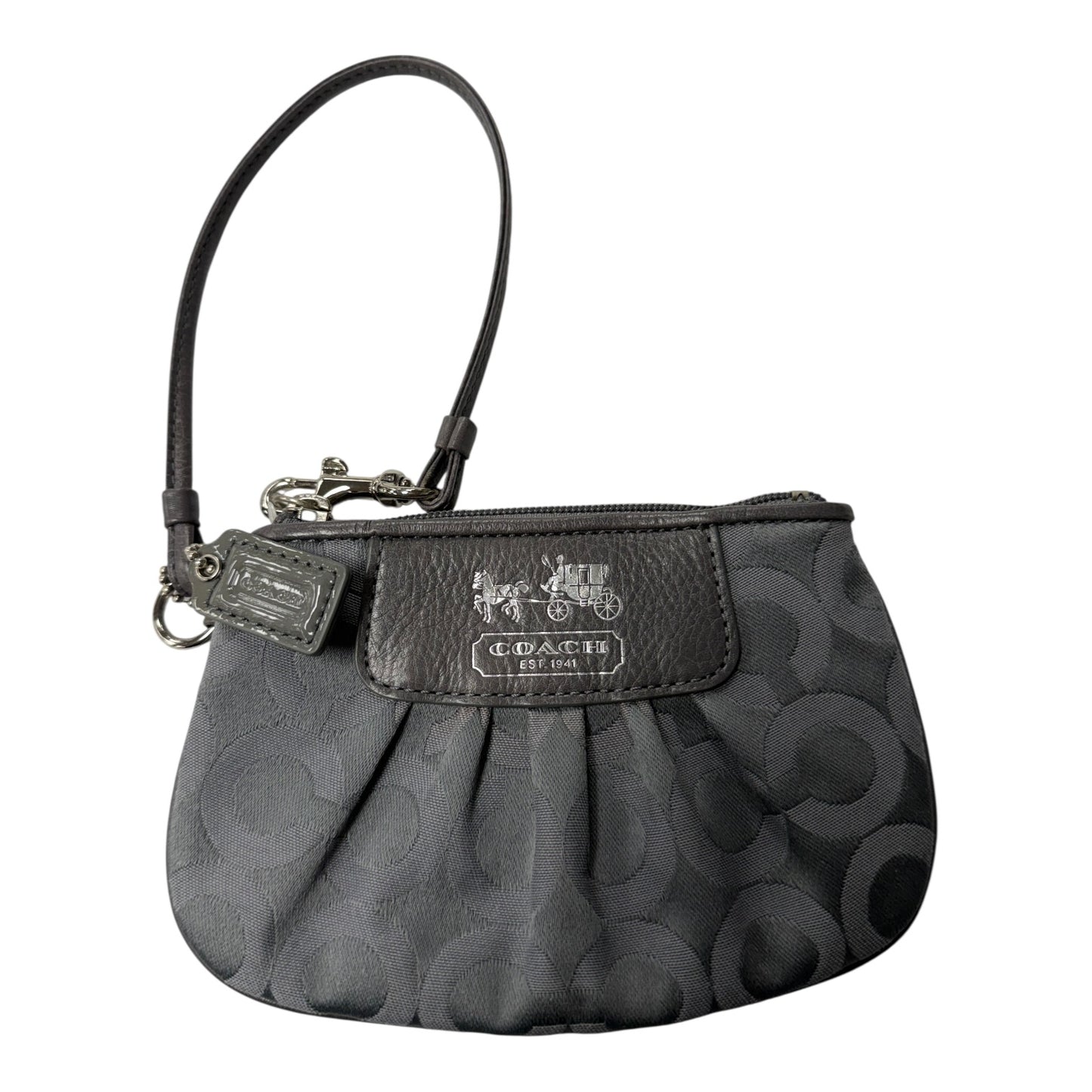 Wristlet Designer By Coach In Grey, Size:Small