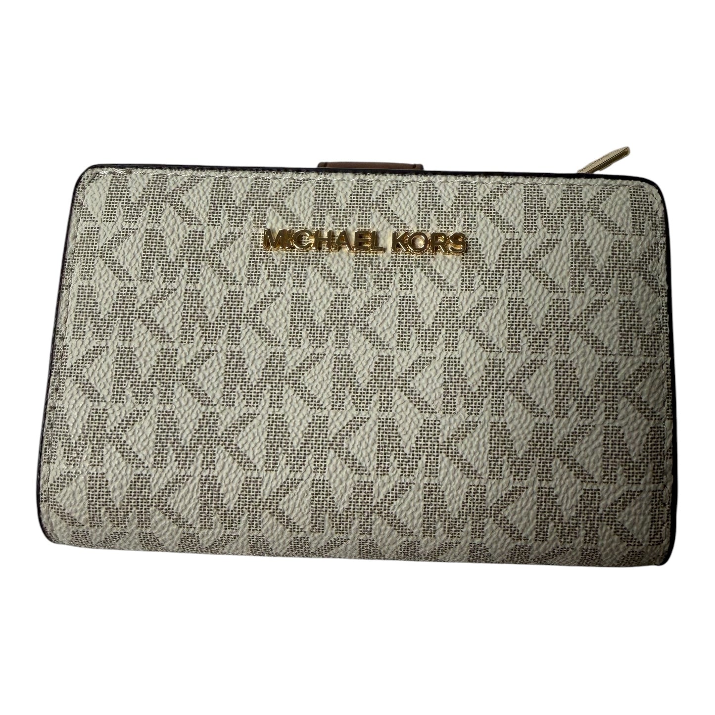 Wallet Designer By Michael Kors In Cream, Size:Small