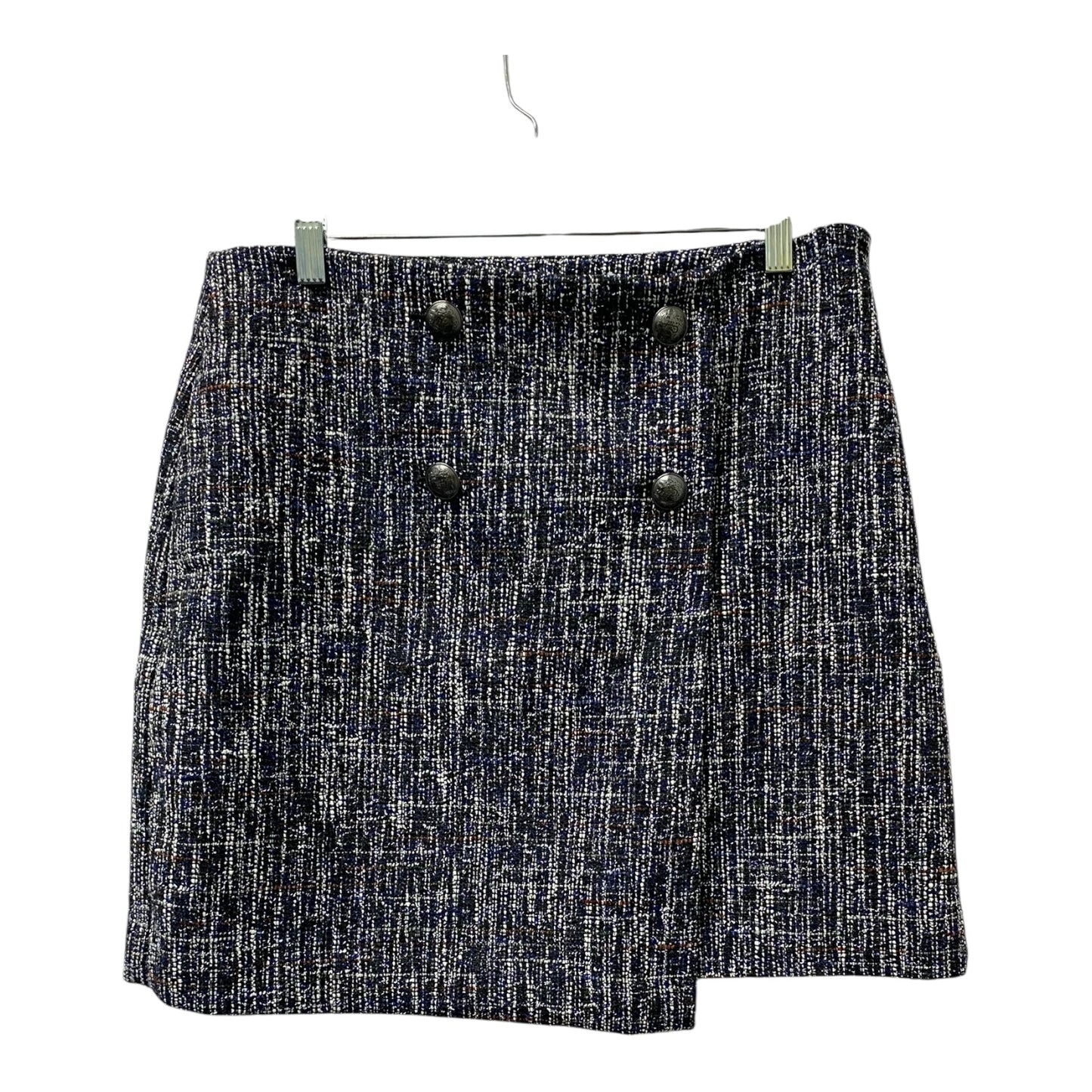 Skirt Mini & Short By Loft In Black & Blue, Size:8