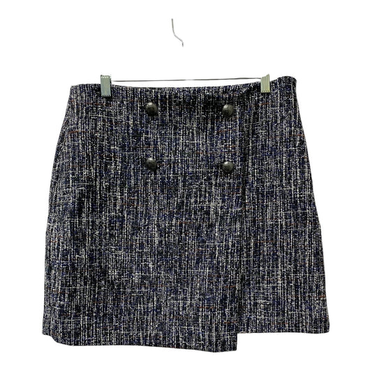 Skirt Mini & Short By Loft In Black & Blue, Size:8