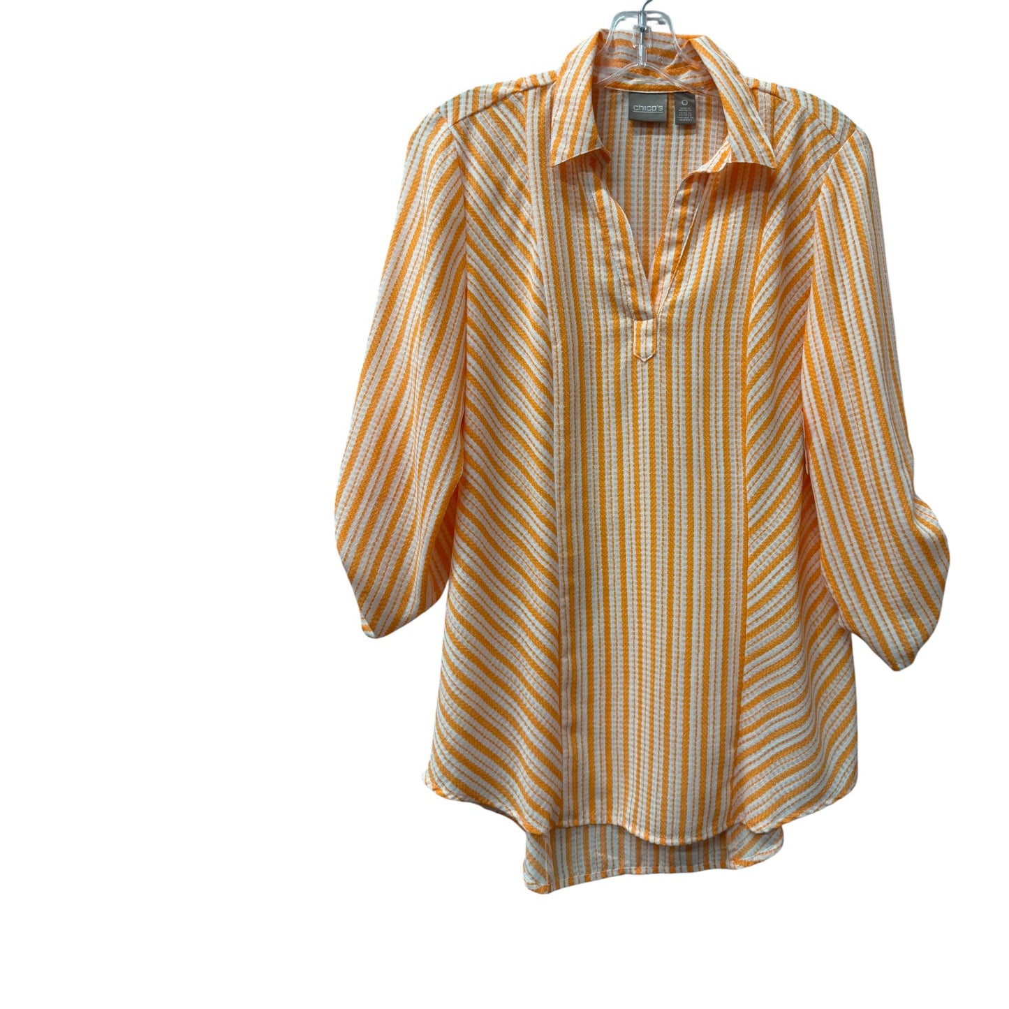 Top Ls By Chicos In Orange & White, Size:S
