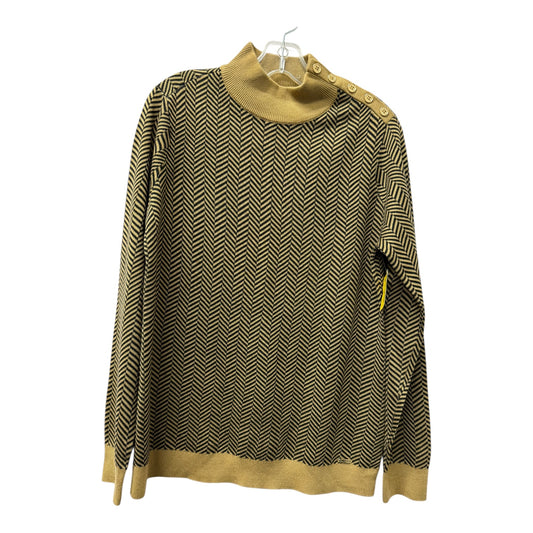 Sweater By Calvin Klein In Black & Tan, Size:M