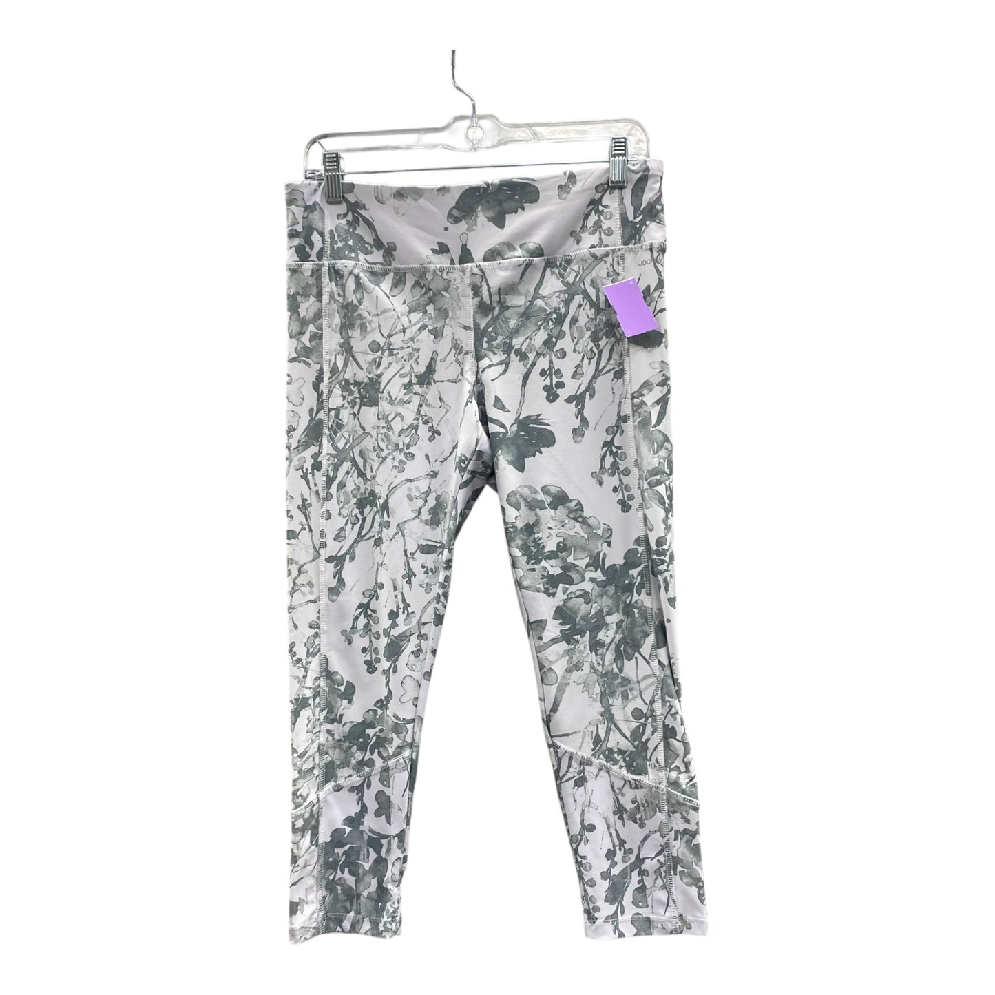 Athletic Leggings Capris By Jockey In Green & White, Size:M